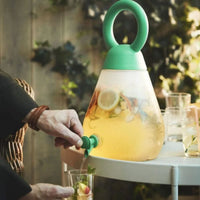 Summer Large Capacity Fruit Drink Dispenser with Faucet Portable Cold Water Kettle DIY Fruit Tea Commercial Transparent Container