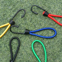 Outdoor Tent Bungee Cords with Hooks - Multi-functional Camping Accessory for Tarps and Ground Pegs
