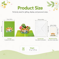 3D Corgi Pop-Up Birthday Card with Handmade Flower Bouquet