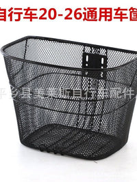 Foldable Metal Bicycle Front Basket for Pets and Shopping - Mountain Bike Compatible