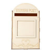 DIY Wooden Royal Wedding Card Box Mr. & Mrs. Mailbox for Reception & Sign-in