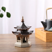 Miniature Hexagonal Pavilion and Duck Figurines for Micro Landscape Aquariums and Planters