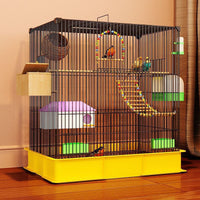 Large Space Anti-Splash Bird Cage for Parrots Myna Birds, Encrypted Assembly Cage Bird Villa
