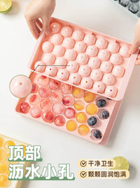 Ice Cube Tray Set with Lids, Food-Grade Silicone Round Sphere Ice Ball Maker Molds for Home Bar