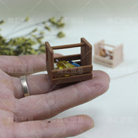 1:12 Dollhouse Miniature Wine Basket Model for Micro Landscape Decor