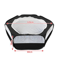 Foldable Hexagonal Mesh Pet Playpen & Kids' Ball Pit Tent for Indoor/Outdoor Use