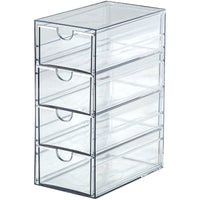 Desktop Drawer Organizer with Clear Pen Holder for Cosmetics and Stationery