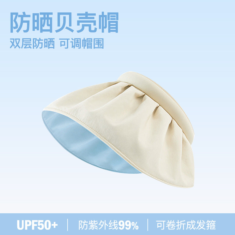 Women's UPF 50+ Wide Brim Foldable Sun Visor for Outdoor Beach