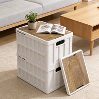 Foldable Car Trunk Organizer Storage Box for Camping and Outdoor Use