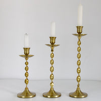 Vintage Iron Candlestick Holder, Retro Bronze/Black Taper Candle Stand for Home Decor