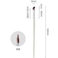 Angled Eyeliner and Eyeshadow Brush for Lower Lash Line and Detail Work