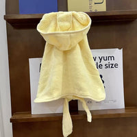 Pet Dog Cat Bathrobe Towel Quick Drying Absorbent Robe for Small to Medium Dogs and Cats