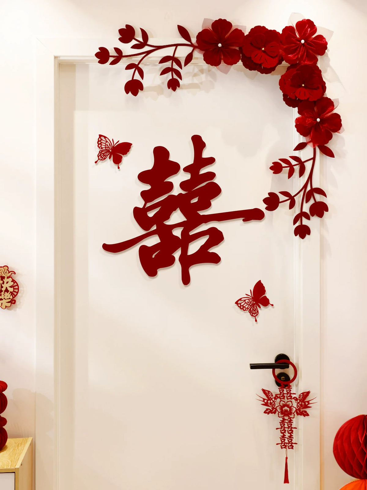 Wedding Room Door Decoration Set for Newlyweds, Hotel Room Ambiance Decor, 2026 New Style