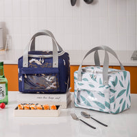 Japanese Style Insulated Lunch Bag with Aluminum Foil Lining for Picnics and Travel