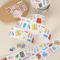 Stationery Themed Die-Cut Washi Tape for Scrapbooking and Decoration