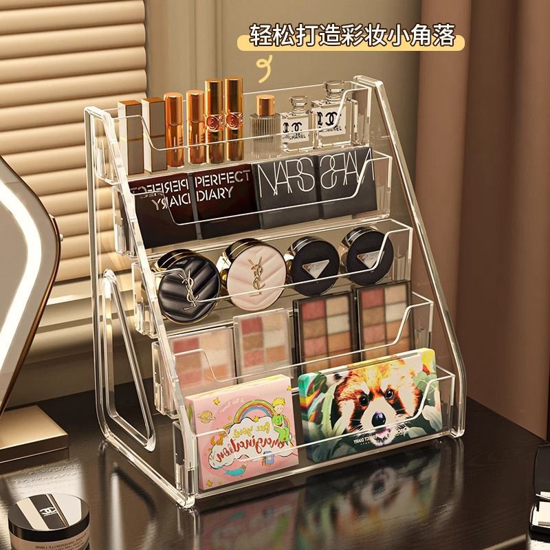 Acrylic Cosmetic Organizer for Vanity and Desktop, Lipstick Perfume Eyeshadow Display Stand