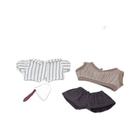 Cotton Doll Vest Uniform Outfit Set for 10cm/20cm Dolls