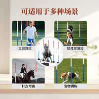 Agility Training Ladder Set with Adjustable Rods and Rubber Bases for Speed and Footwork Drills