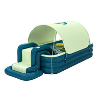 Inflatable Kids' Swimming Pool with Slide and Sunshade, Automatic Inflation, Thickened Material