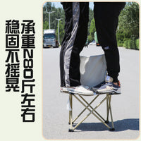 Portable Folding Camping Chair with Backrest, Thickened Oxford Cloth Fishing Stool for Outdoor Activities