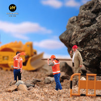 VM 1:50/1:64 Construction Worker Figures Miniature Scene Model Hand-Painted