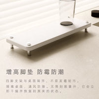 Diatomaceous Earth Bathroom Countertop Organizer Tray with Cylindrical Feet