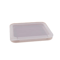 Square Clear Plastic Storage Box for Nail Art, Eyelashes, Cards, Portable Display Case with Flip Lid