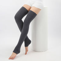 Unisex Cashmere Blend Knee Warmers for Winter - Thickened, Non-Slip, Over-the-Knee Leg Sleeves