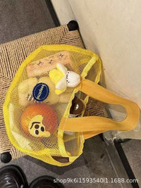 Portable Mesh Shower Caddy Bag with Wet/Dry Separation and Waterproof Pouch