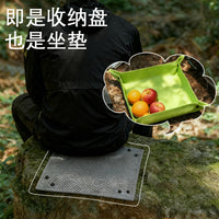Portable Foldable Camping Storage Tray Basket, Waterproof and Wear-Resistant Outdoor Organizer