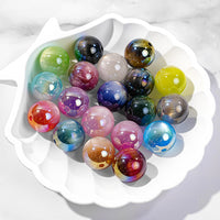 Electroplated Cat Eye Beads for DIY Phone Chains and Bracelets - Resin Loose Beads