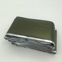 Emergency Thermal Blanket, Dual-Sided PET, Silver/Green, 160x210cm for Outdoor Survival and First Aid