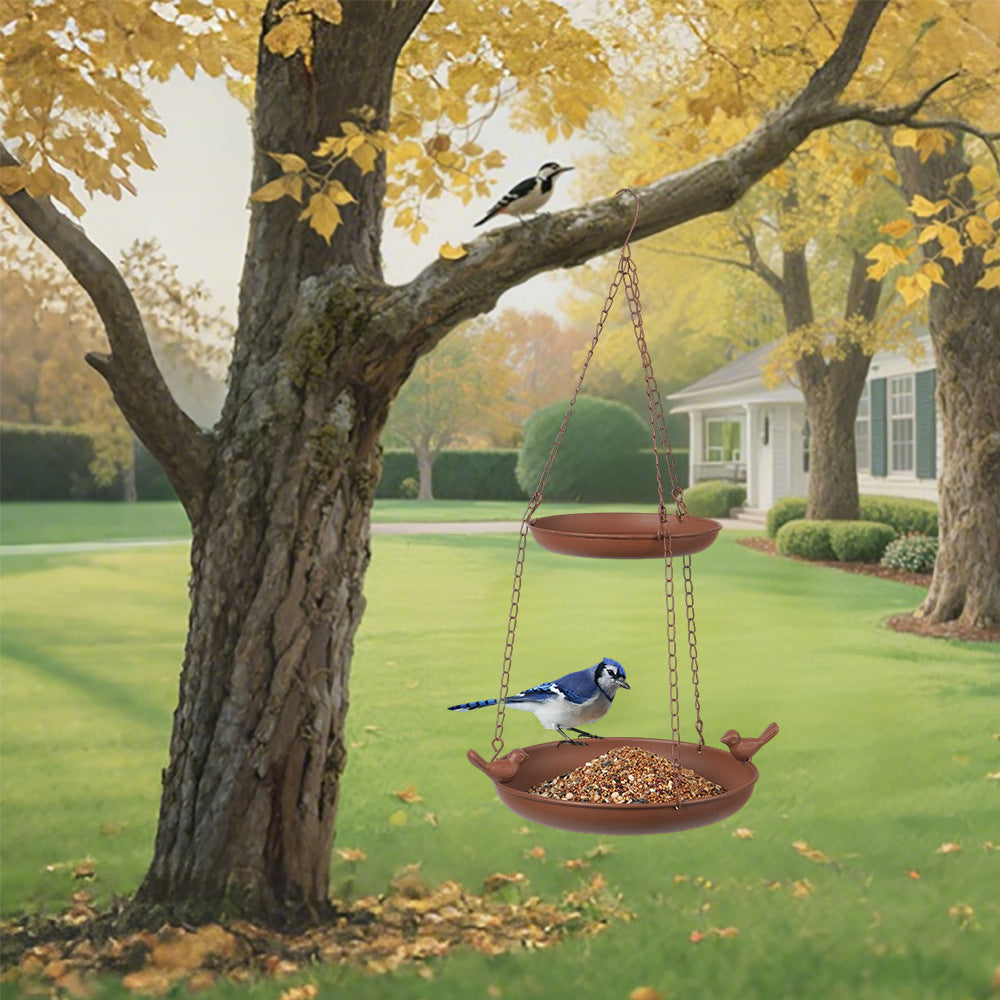 Hanging Bird Bath Feeder for Outdoor Garden Patio Decoration