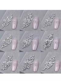 Zircon Flatback Nail Art Rhinestones - Mini White Heart & Star Shaped Gems for Manicure Decoration