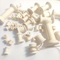 Wooden Spool Vintage Thread Bobbin for DIY Craft Winding