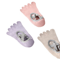 Women's Non-Slip Five-Toe Yoga Pilates Socks for Training and Indoor Fitness
