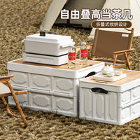 Portable Outdoor Storage Box with Lid - Large Capacity Car Trunk Organizer for Camping & Stalls