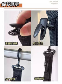 Hat Organizer Rack for Closet Door or Wall, 8-Clip Cap Hanger for Home and Dorm
