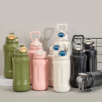 316 Stainless Steel Insulated Water Bottle with Straw, Large Capacity for Outdoor Sports & Fitness