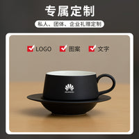 Yishan Ceramic Coffee Cup and Saucer Gift Set for Latte and Afternoon Tea