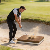 TEMU Exclusive New Upgraded Indoor Golf Sand Trap Hitting Mat, Realistic Bunker Training Aid