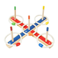 Wooden Ring Toss Game for Kids, Educational Focus Training Toy for Preschoolers and Family Fun