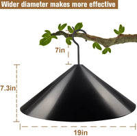 Squirrel-Proof Bird Feeder Baffle with Rotating Hanging Hook