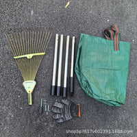 Garden Rake, Leaf Rake, Steel Wire Rake for Leaves, Grass, and Garden Debris