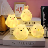 Cartoon Rabbit LED Night Light with Handle Bag, Perfect for Kids' Gifts and Party Favors