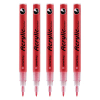 Red Acrylic Marker Pen Dual Tip Art Sketching Hook Line Pen Red Ink Watercolor Pen Waterproof Student Graffiti Marker