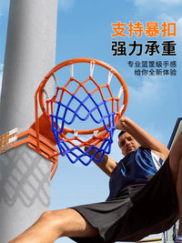 Wall-Mounted Basketball Hoop for Indoor/Outdoor Home Use, Punch-Free/Drill Installation, Portable Basketball Goal for Kids & Adults