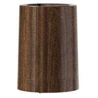 Wood Grain Waste Bin with Wheels for Home and Office, Large Capacity, Open Top