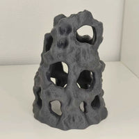 Weathered Rock Cave Aquarium Reptile Tank Decor Multi-Hole Hideout for Fish Tanks and Terrariums