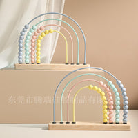 Montessori Wooden Abacus for Early Math Learning, Educational Counting Toy for Toddlers and Primary School Students